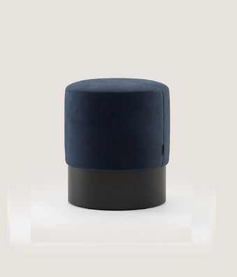 Runder Blauer Sitzhocker Luxus Schlafzimmer Moderne Beistellhocker
