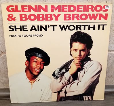 12" Maxi Vinyl Glenn Medeiros & Bobby Brown - She ain´t worth it