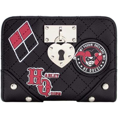 DC Harley Quinn Brieftasche mit Metallplatte - DC Geldbörsen Portemonnaies Geldbeutel