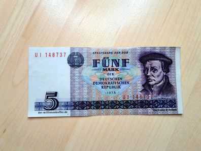 DDR 5 Mark Banknote Geldschein Reproduktion