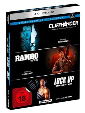 Sylvester Stallone Collection 4K UHD Cliffhanger / Rambo / Lock Up NEU/ OVP FSK18