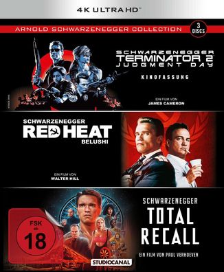 Arnold Schwarzenegger Coll. Red Heat, Terminator 2, Total Recall 4K UHD Blu-ray