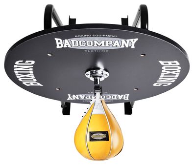 Speedball Plattform mit Leder Boxbirne gelb medium zur Wandmontage I BCA-130