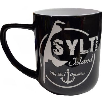 Sylt Island Schwarze Becher/ Tasse - Sylt Brands 5417 Keramikbecher & Kaffetassen