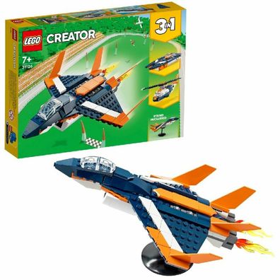 LEGO 31126 Creator 3-in-1 Überschalljet (Flugzeug, Hubschrauber und Boot)