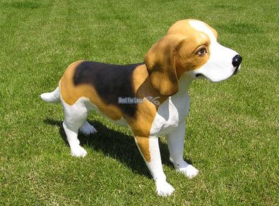 Hund Beagle Hundefigur Figur Statue Skulptur Jagdhund lebensecht lebensgroß gr