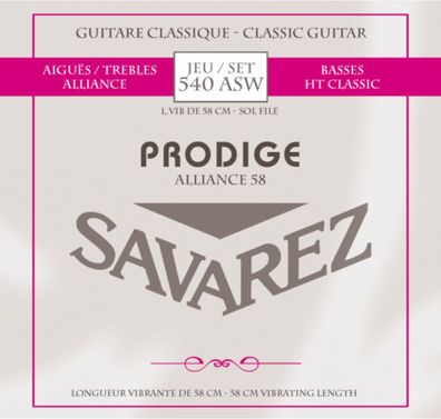Savarez 540ASW Prodige Alliance 58 - Carbonsaiten für 3/4 oder 7/8 Gitarre