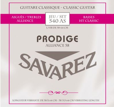 Savarez 540AS Prodige Alliance 58 - Carbonsaiten für 3/4 oder 7/8 Gitarre