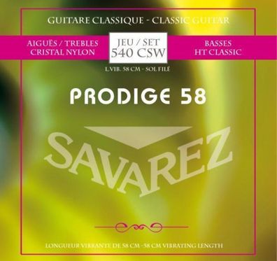 Savarez 540CSW Prodige 58 - Nylonsaiten für 3/4 oder 7/8 Gitarre