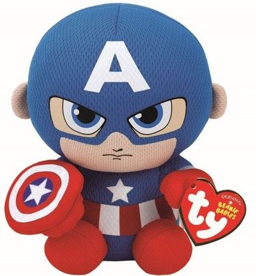 Ty Beanie Boos Schlenker Marvel Captain America REG Neuware
