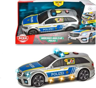 Dickie Toys - Mercedes-AMG E 43 / 30cm großes Polizeiauto, motorisiert mit Licht