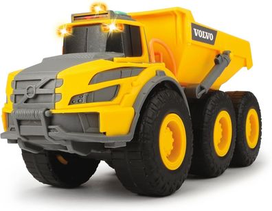 Dickie Toys, Volvo Muldenkipper, 23cm großes Baufahrzeug mit Kippfunktion Kinder