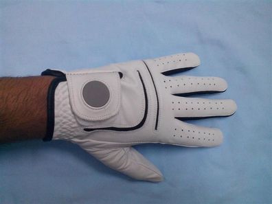 Cabretta-Leder Golfhandschuh mit Magnet für Ihren Marker für Rechtshände...