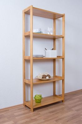 Regal Kiefer massiv Vollholz Erlefarben Junco 55B - 163 x 70 x 30 cm (H x B x T)