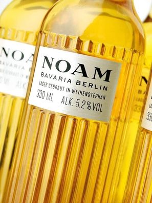 NOAM Bavaria Berlin Lager 12 x 0,33l - Unfiltriertes Bier mit 5,2% Vol.
