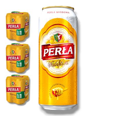 Perla Miodowa Bier 0,5l- Honigbier aus Polen in der Dose mit 6% Vol.12 x 0,5 l