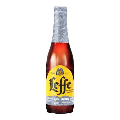 Leffe Blond 0,0% Vol. - Alkoholfreies Abteibier aus Belgien 24 x 0,33l