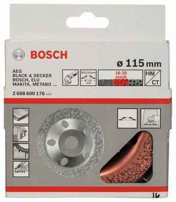 Bosch Professional Hartmetalltopfscheibe 115x22.23mm mittel, 1 Stk.