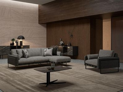 Wohnzimmer Designer Ecksofa L-Form Sessel Luxus Couchtisch Einrichtung