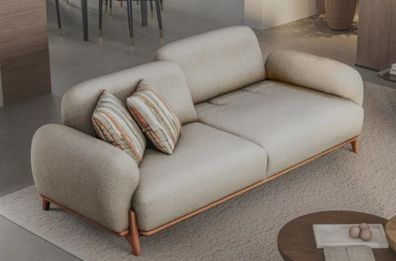 Weißer Chesterfield 3-Sitzer Luxuriöse Wohnzimmer Möbel Polster Sofas