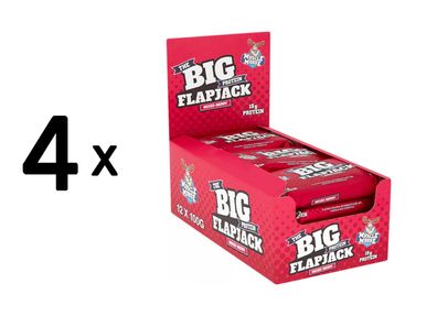 4 x Muscle Moose Big Protein Flapjack (12x100g) Mixed Berry