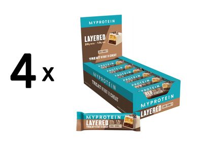 4 x Myprotein Layered Bars (12x60g) Cookie Crumble