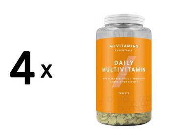 4 x Myprotein MyVitamins Daily Multivitamin (180) Unflavoured