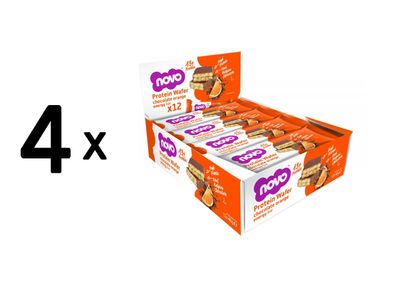 4 x Novo Nutrition Protein Wafer Bar (12x40g) Chocolate Orange