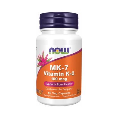 Now Foods Vitamin K2-MK7 100 mcg (60 Caps) Unflavored