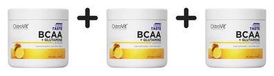 3 x OstroVit BCAA + Glutamine (200g) Lemon