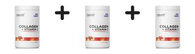 3 x OstroVit Collagen + Vitamin C (400g) Peach