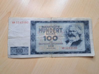 DDR 100 Mark Banknote Geldschein 1964 Ostmark