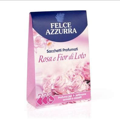 Paglieri Felce Azzurra Duftkissen Rose & Lotusblüte 6 Packungen à 3 St.