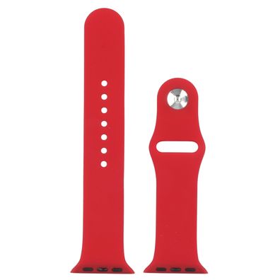 Silikonband für Apple Watch rot 1 2 3 4 5 6 7 8 9 SE 42 44 45 49mm