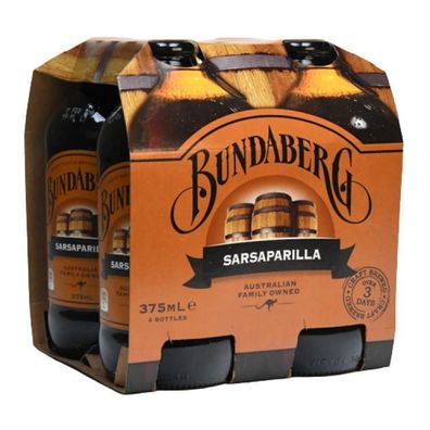 Bundaberg Sarsaparilla - Australian Import 4x375 ml