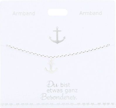 Versilbertes Armband mit Anker (Symbol)