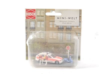 Busch H0 7678 Mini Welt Diorama Rettungswagen MB