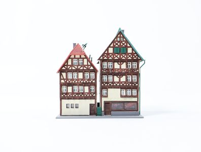 Kibri Z 36404 6820 2x Gebäude Stadthaus Geschäft Fachwerkhaus , , Fritzlar''