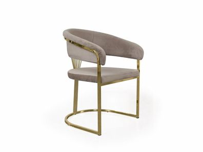 Komplette Esszimmerstühle Stühle Küchenstühle 6tlg Beige Luxus Gold