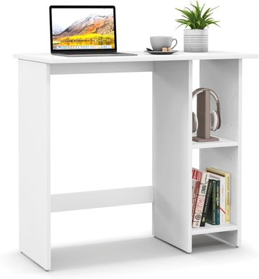 Kleiner Schreibtisch, Computertisch mit Verstellbarer Ablage, 80 x 39,5 x 73,5 cm