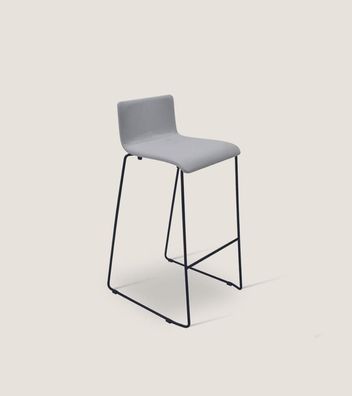 Hoher Grauer Barhocker Luxus Stühle Polsterbezug Designer Möbel Stil