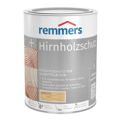 Remmers Hirnholzschutz Feuchteschutz Schnittstellenschutz Holzschutz 0.75 LTR