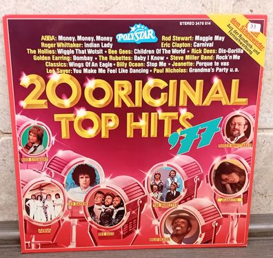 LP 20 Orginal Top Hits 1977 mit den Bee Gees u.a.