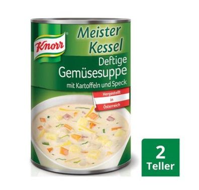 Suppe deftige Gemüsesuppe mit Kartoffeln und Speck 500g Knorr 4 Stückzahlen