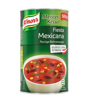Suppe feurige Bohnensuppe Fiesta Mexicana 500g Knorr 4 Stückzahlen