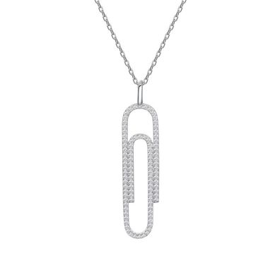 Seiko Mikro-Intarsien-Volldiamant-Pclip-Pin-Halskette aus S925-Sterlingsilber für
