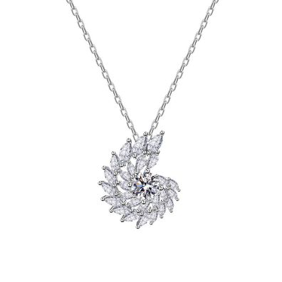Wirbelförmige, mit Diamanten besetzte Halskette, hochwertige Schlüsselbeinkette aus