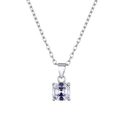 Sterling Silber S925 Geometrische Diamant Halskette Damen Schlüsselbeinkette High