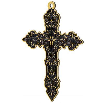 KADAX Metallkreuz, Gold Kreuz aus Edelstahl mit Loch, modernes Kreuz