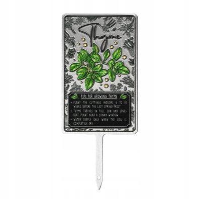 KADAX Schilder für Kräuter, silber Kräuterstecker aus Metall, Pflanzenschilder